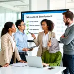 Microsoft 365 Security Audit checklist on a screen